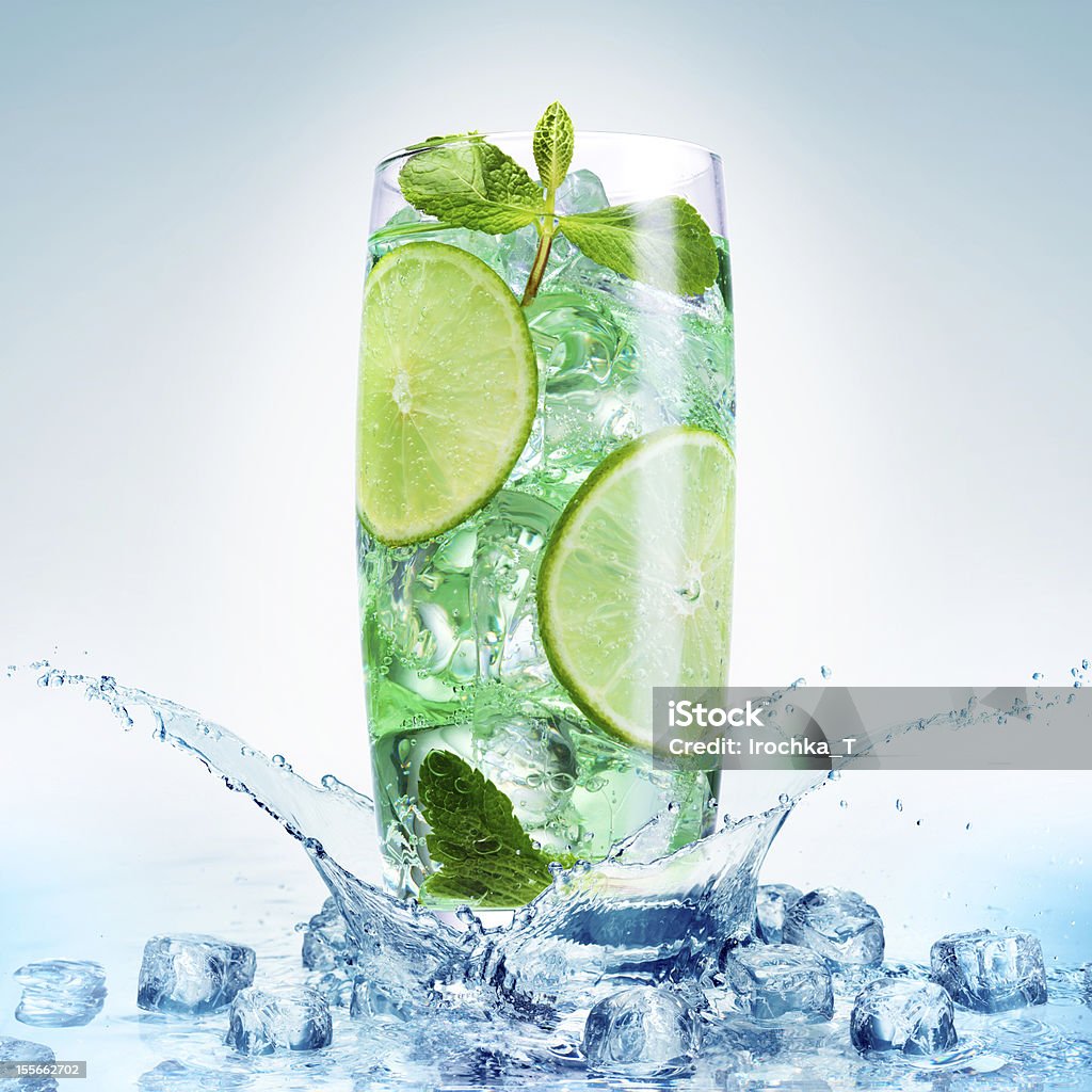 Fresh mojito isolated on white. Fresh mojito isolated on white background. Alcohol - Drink Stock Photo