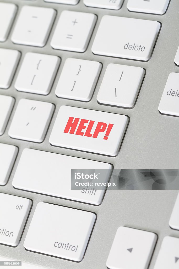 Help Keyboard keyboard button for online help Above Stock Photo