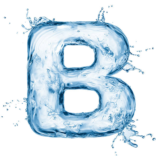 istock Water letter forming a capital B 155663374