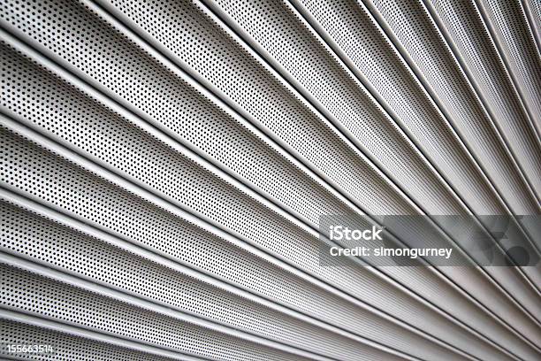 Metal Security Shutters Background Stock Photo - Download Image Now - Rolling Garage Door, Abstract, Alloy