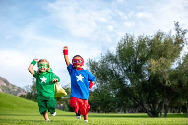 istock Boy and Girl Super Team 1556642203