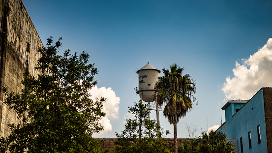 A water tower in the city of New Orleans