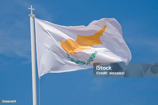 Cyprus Flag Stock Photo - Download Image Now - Blue, Flag, Greek Culture