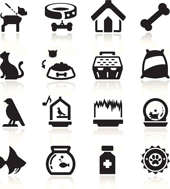 Pets icons set Elegant series simplified but well drawn Icons, smooth corners no hard edges unless it’s required,  rodent bedding stock illustrations