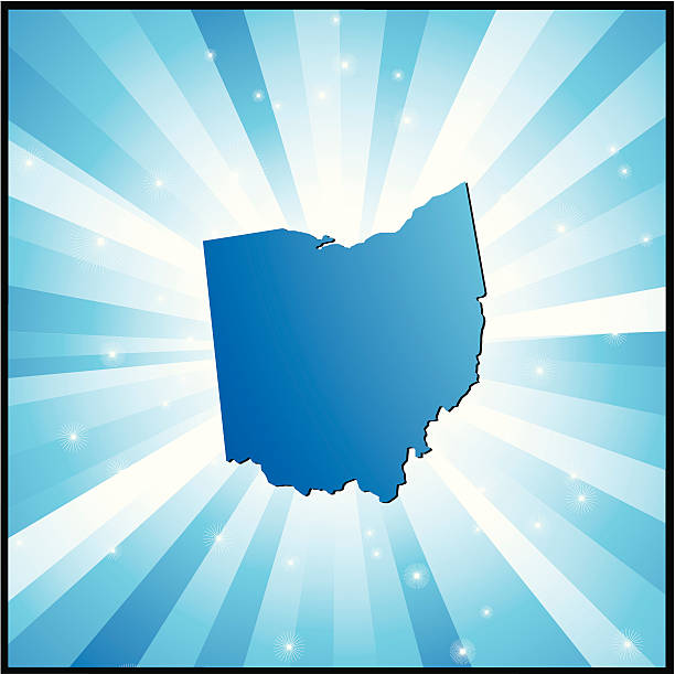 Blue Ohio vector art illustration