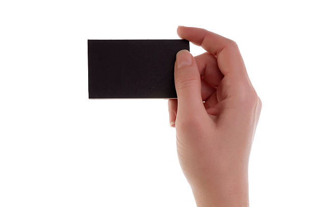 istock Women hand holding blank card 155674681