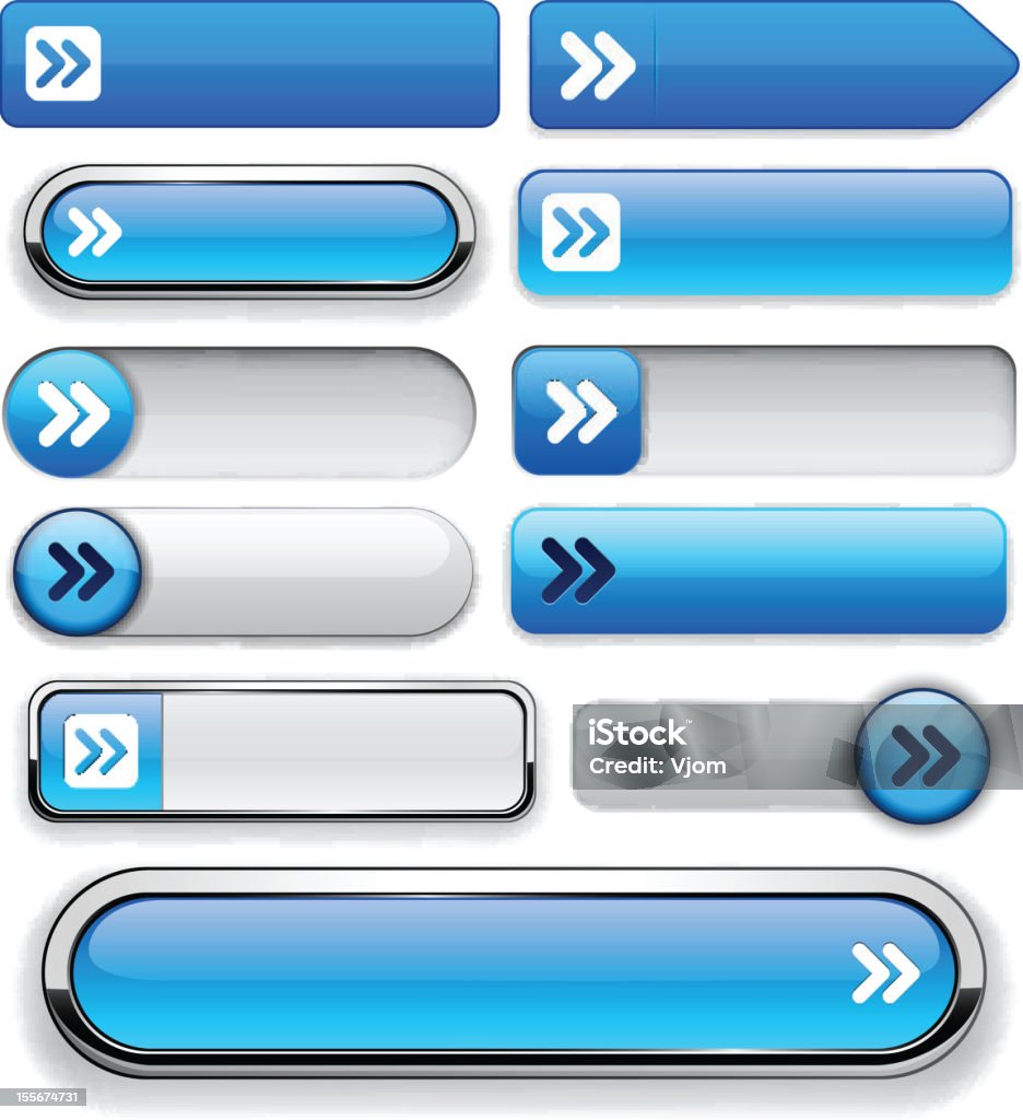 Forward Button Web Forward Highdetailed Web Button Collection Stock Illustration ...
