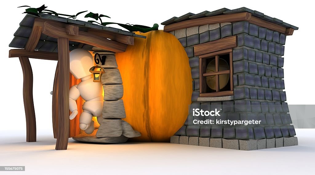 Homem de Halloween PumpkinCottage - Foto de stock de Adulto royalty-free