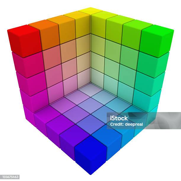 Rgbcmyk Cubo De Cores Traçado De Recorte - Fotografias de stock e mais imagens de Cores - Cores, Cubo, Imagem a cores