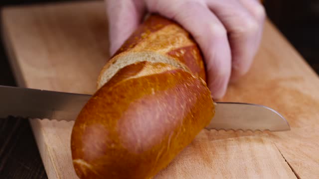 French long bread made of wheat flour