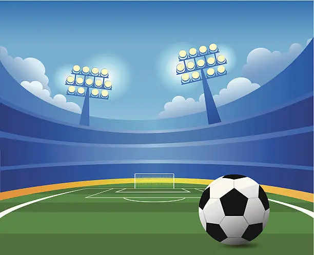 Vector illustration of Soccer stadium