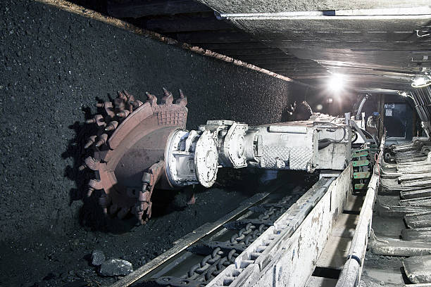miniera di carbone macchina - drag line foto e immagini stock