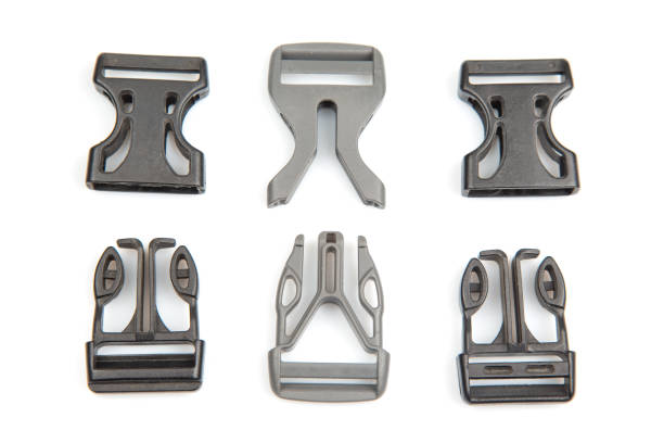 istock Fastex plastic clip for backpacks, bags, nylon belts on a white background. items and accessories for clothing and fixing tourist equipment 1556814962