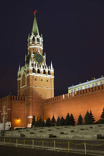 istock Spasskaya Tower of Moscow Kremlin night view 155683860