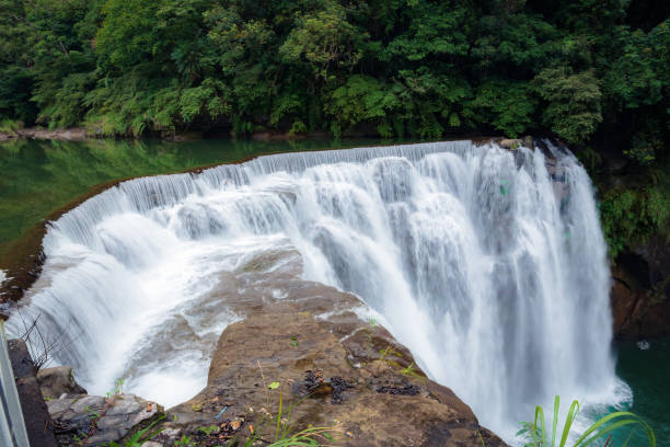 Shifen Waterfall in Pingxi District, New Taipei City. stock photo