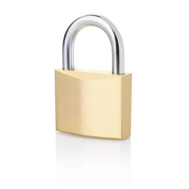 Padlock isolated on white background, clipping path included XL