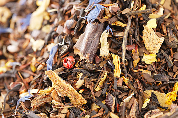 istock caffeine mix of mate, black tea, and red rooibos 155688437