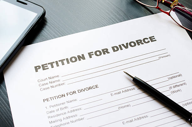 petition for divorce stock photo