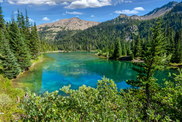 grand lago - olympic national park fotografías e imágenes de stock