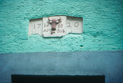 1990 old Positive Film scanned, the street view of Butcher's Lane, Neustadt, Neustadt an der Weinstraße, Germany