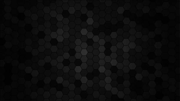 istock Abstract luxury dark hexagons black background. Futuristic technology concept. 3D Vector Technological Hexagonal Blocks Dark Gray Abstract Background. 3D Vector Dark Background. Vector illustration 1556954843