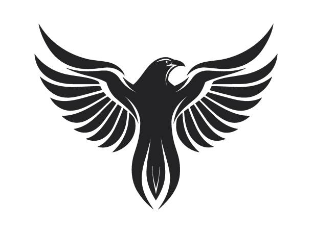 Raven_logo vector art illustration