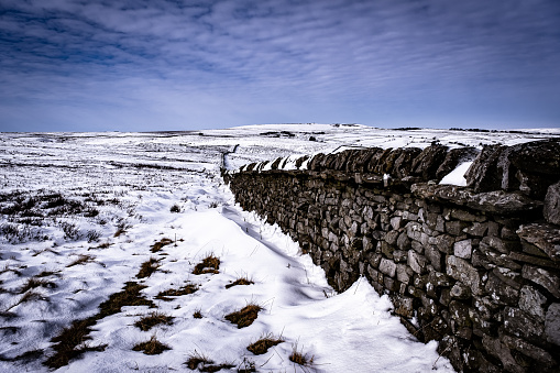 A snow scene in Nidderdale North Yorkshire.