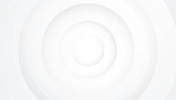 istock Minimalist and elegant, 3D overlap modern white background abstract circle shape with shadow overlay golden line effect design vector illustration 1556994218