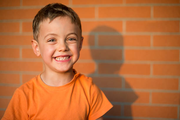 Smiling kid stock photo