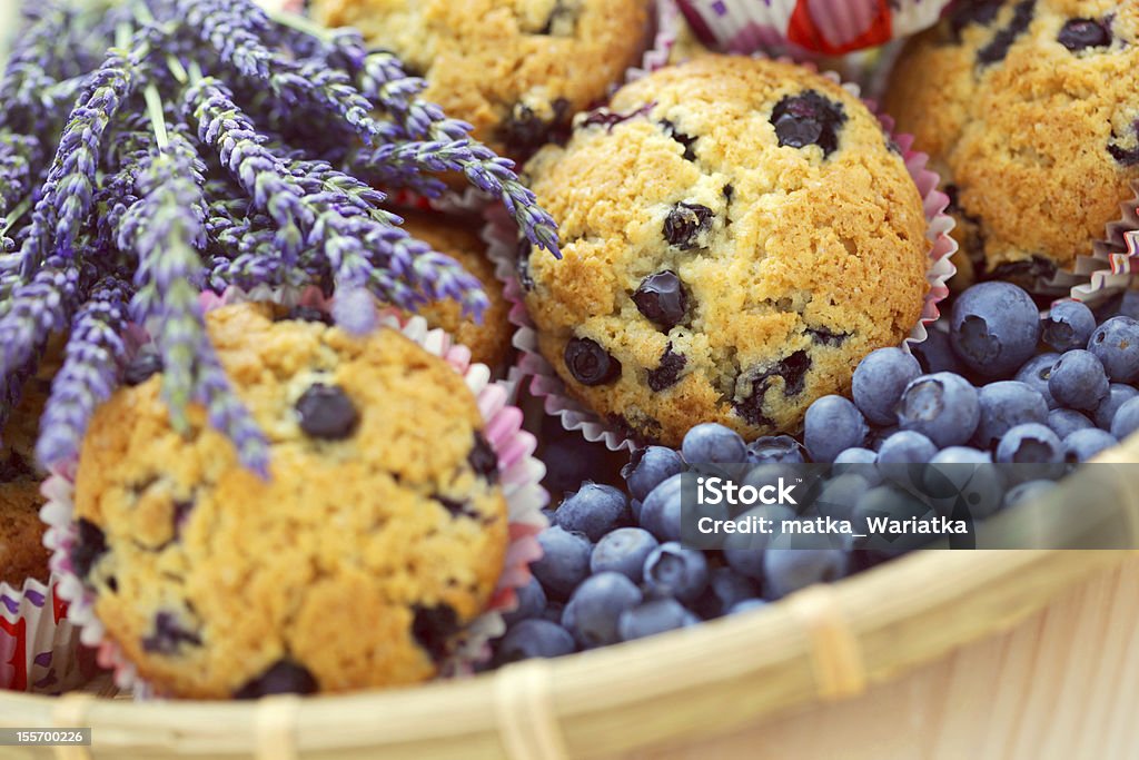 Blaubeer-muffins mit - Lizenzfrei Amerikanische Heidelbeere Stock-Foto