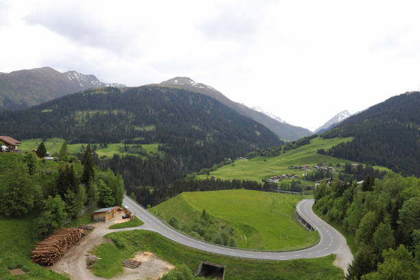 istock Summer road trip in Swiss Alps 1557018580