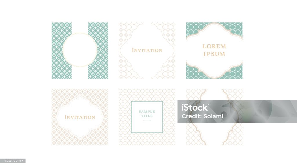 Simple Label Frame Square Simple And Elegant Square Banner Label Frame Background Set01 Stock ...