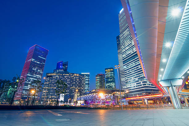 istock beautiful of shanghai night scene 155707172