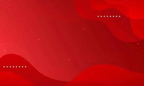 Vector illustration of Gradient Red Abstract Design Background with Wave Line Particle