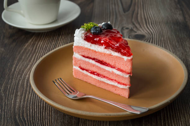 Close-Up Of Cake In Plate On Table