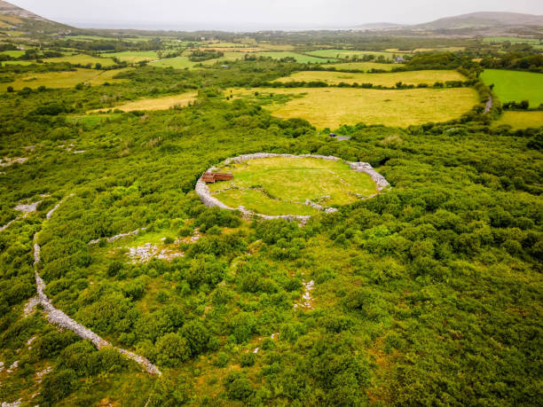 istock Aerial view of ancient celtic Stone RingFort remainings 1557079462