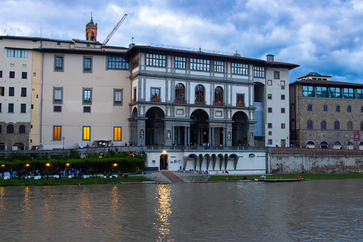 The Uffizi Gallery is the most famous museum and art gallery in Florence with beautiful paintings and sculptures located in the Galleria degli Uffizi
