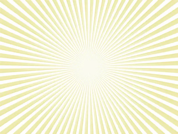 Vector illustration of Concentrated line background of a brightly shining three-dimensional sunbeam image_yellow