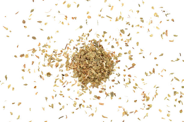 istock Dried oregano leaves isolated on white background 1557143780