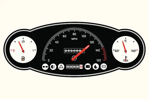 Vector illustration of Car panel