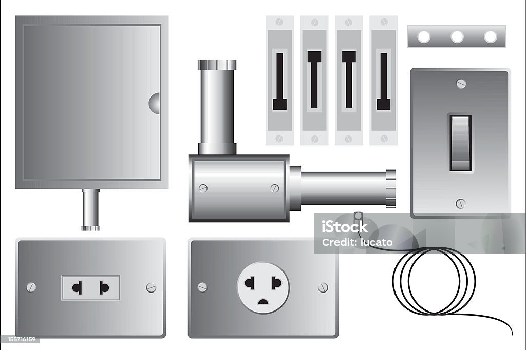 Ensemble de électrique - clipart vectoriel de Boîte libre de droits