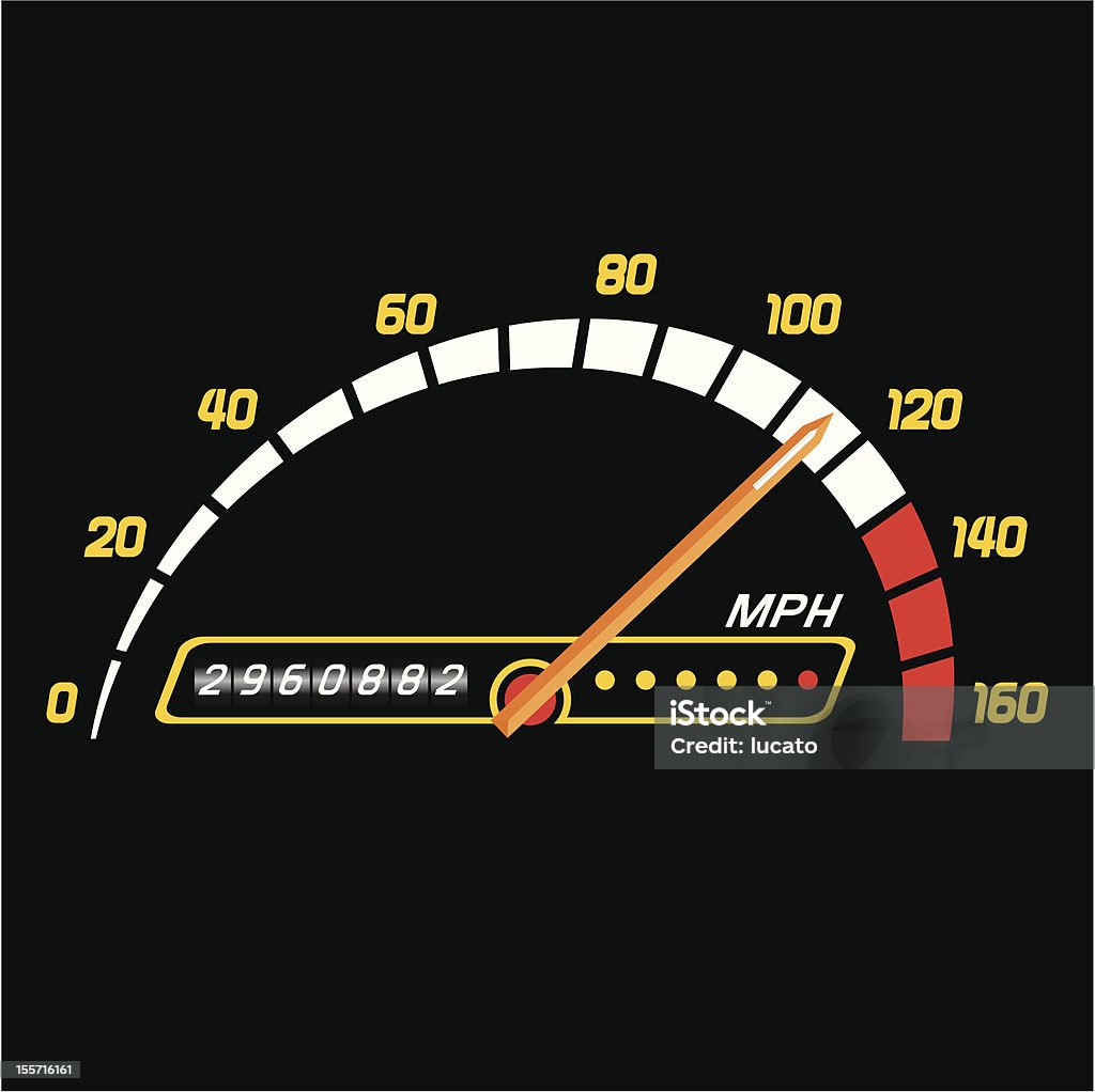 Sport-Tachometer - Lizenzfrei Anzeigeinstrument Vektorgrafik