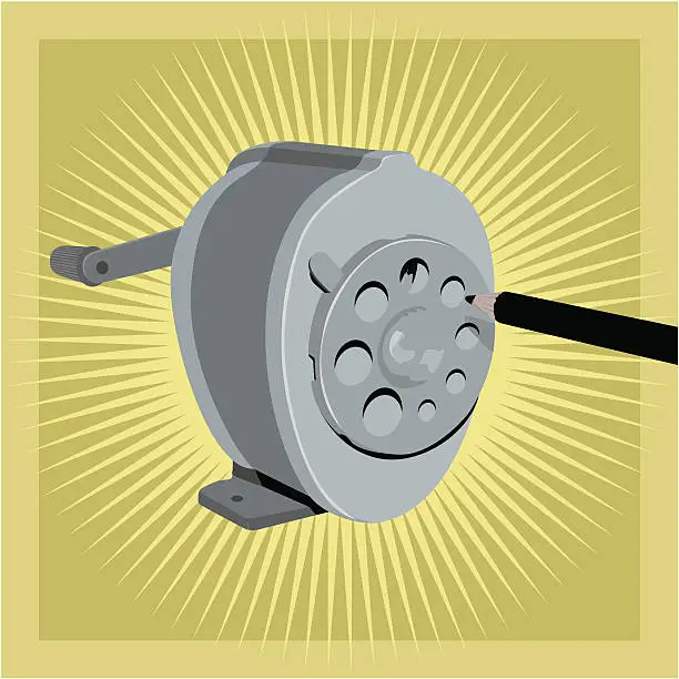 Vector illustration of Retro sharpener