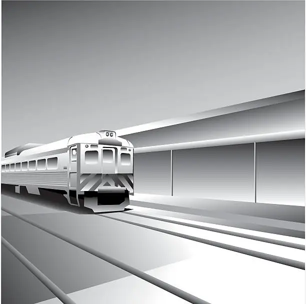 Vector illustration of Degradee Train