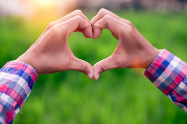 istock hands forming a heart shape with sunset silhouette SSTKHome 1557187335