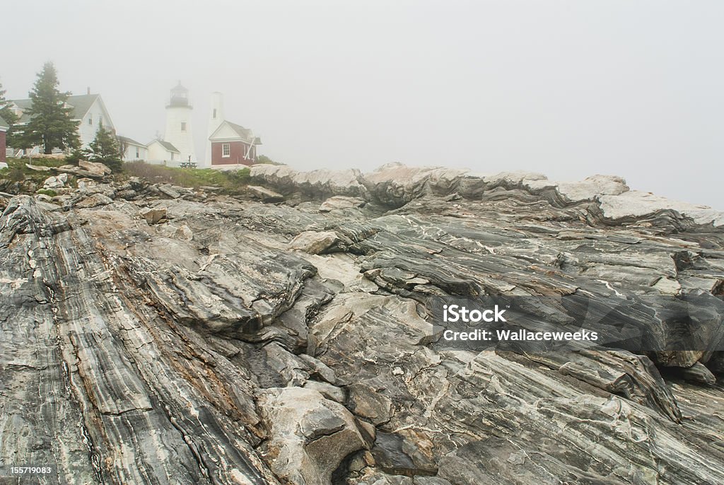 Phare de Pemaquid dans le brouillard - Photo de Brouillard libre de droits