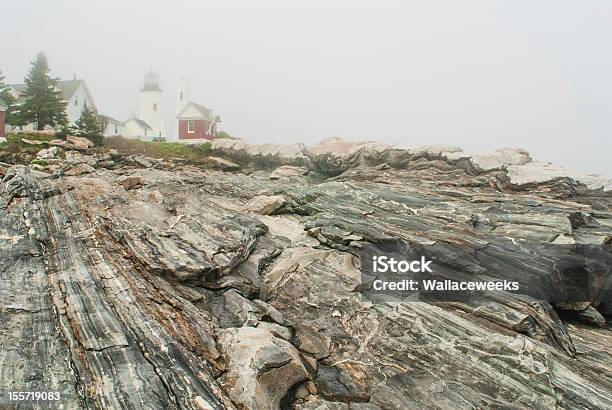 Farol De Pemaquid Point Em Nevoeiro - Fotografias de stock e mais imagens de Ao Ar Livre - Ao Ar Livre, Direção, EUA