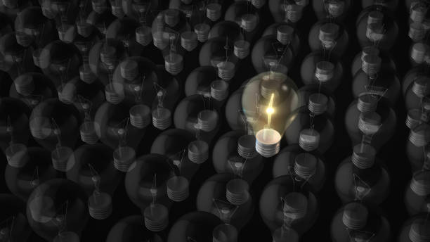 Unique from others idea of a glowing light bulb