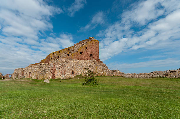 istock Old Castle with blue skies and green grass 155724699