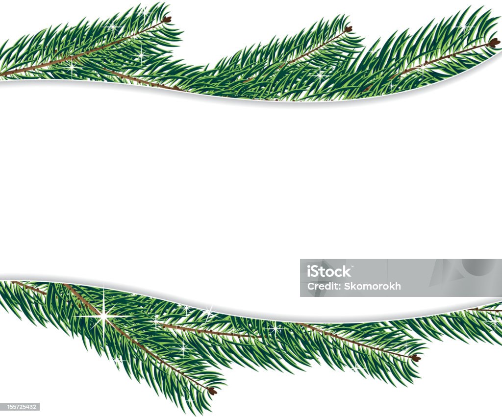 Ramas del árbol de navidad - arte vectorial de Abeto libre de derechos